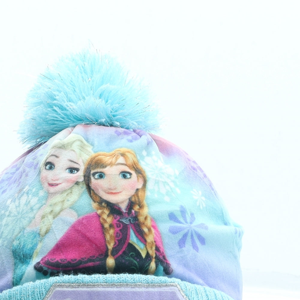 George Girls Blue Polyester Bobble Hat One Size - Frozen