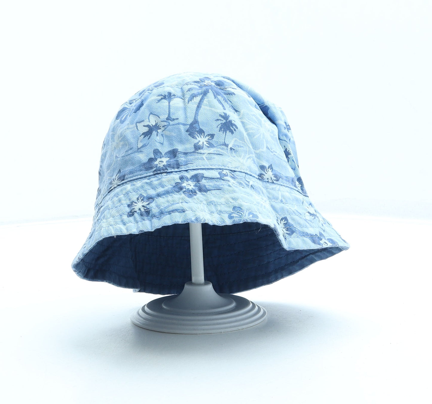 Preworn Boys Blue Floral Cotton Bucket Hat One Size