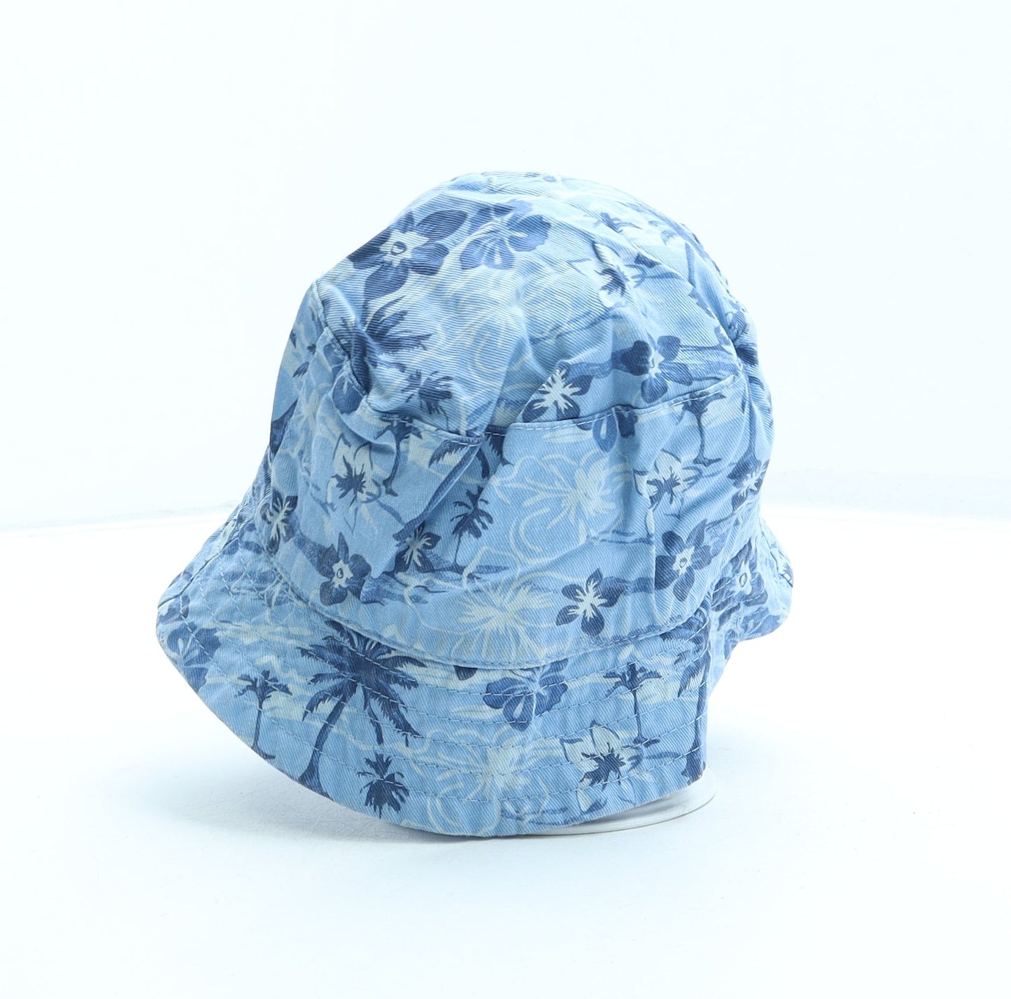 Preworn Boys Blue Floral Cotton Bucket Hat One Size