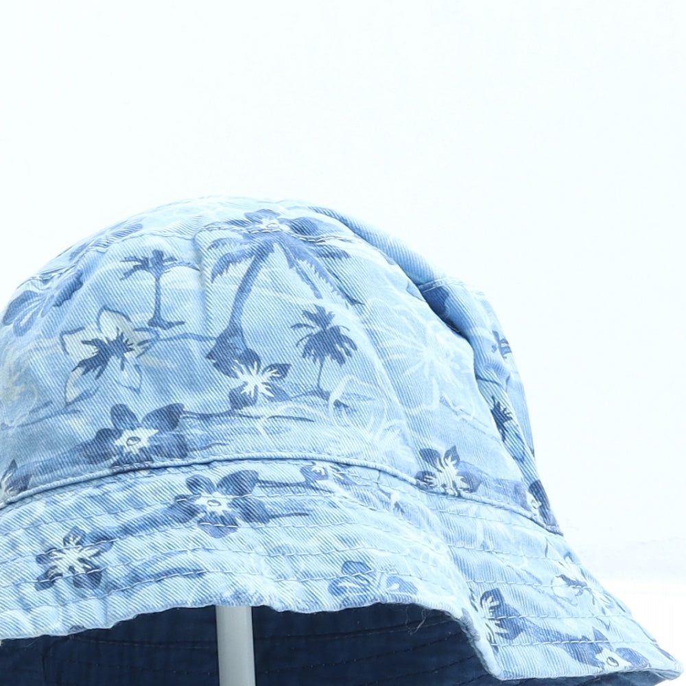 Preworn Boys Blue Floral Cotton Bucket Hat One Size