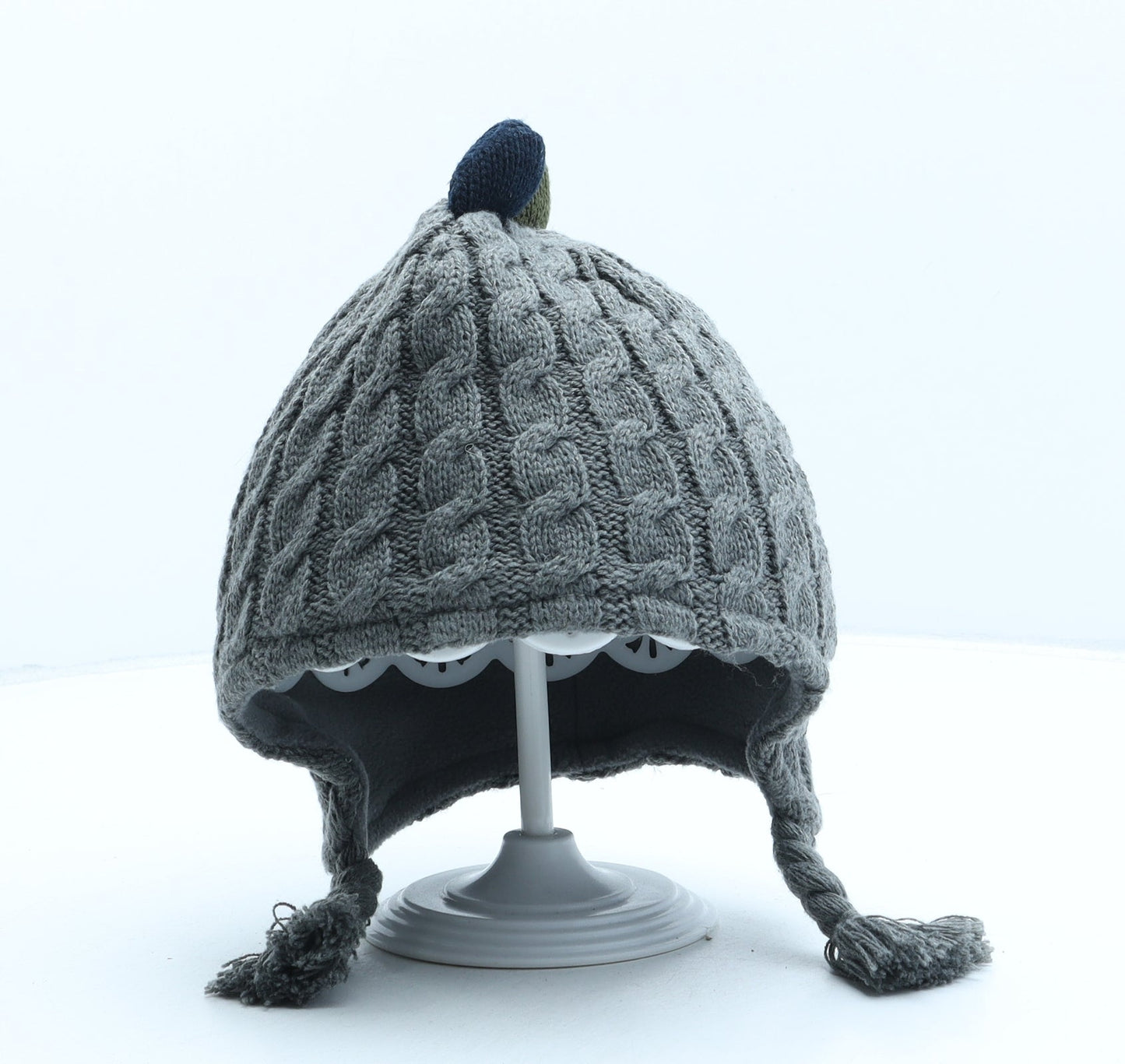 George Boys Grey Acrylic Bonnet One Size - Dinosaur