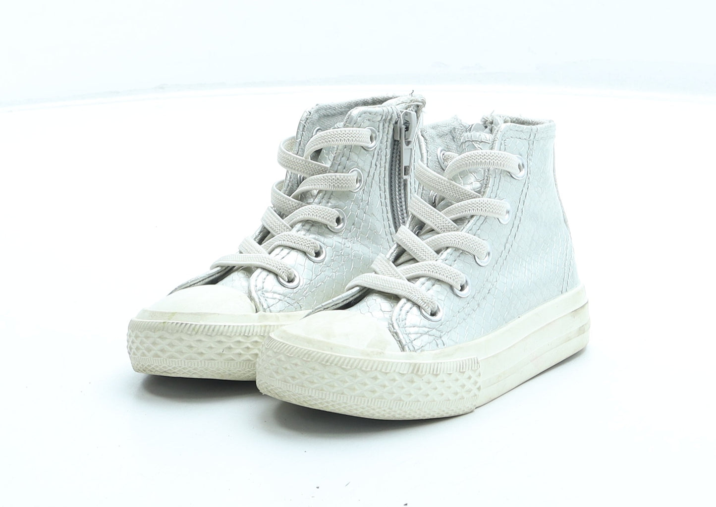 Primark Girls Silver Synthetic Flat Trainer UK 5