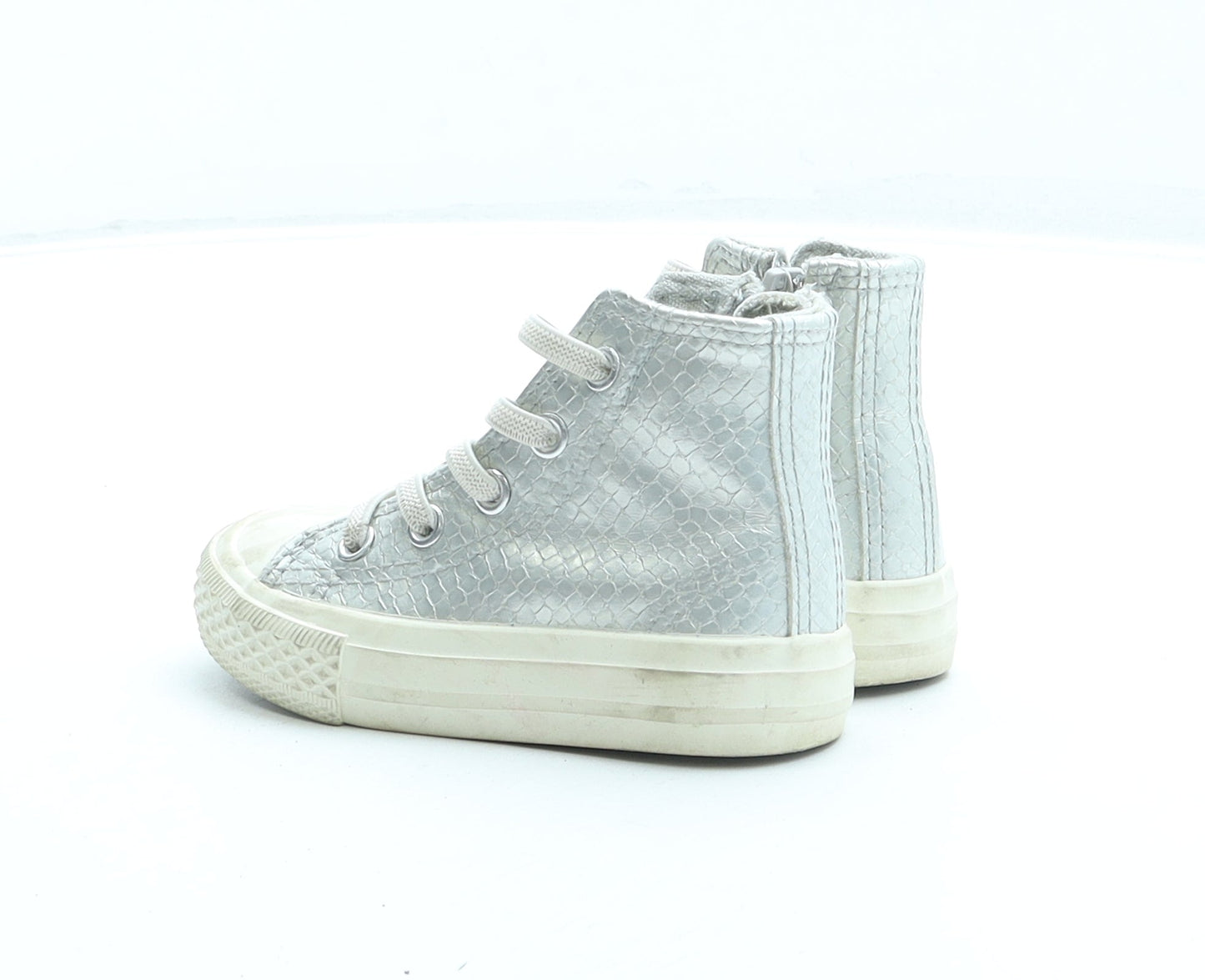 Primark Girls Silver Synthetic Flat Trainer UK 5