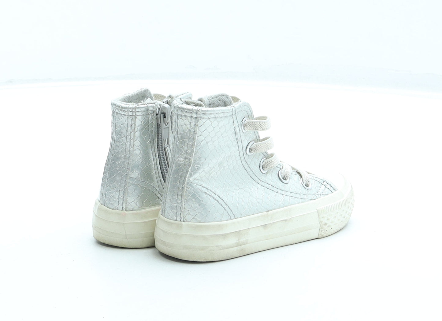Primark Girls Silver Synthetic Flat Trainer UK 5