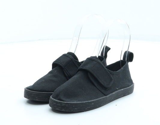 Preworn Boys Black Polyester Trainer UK 9