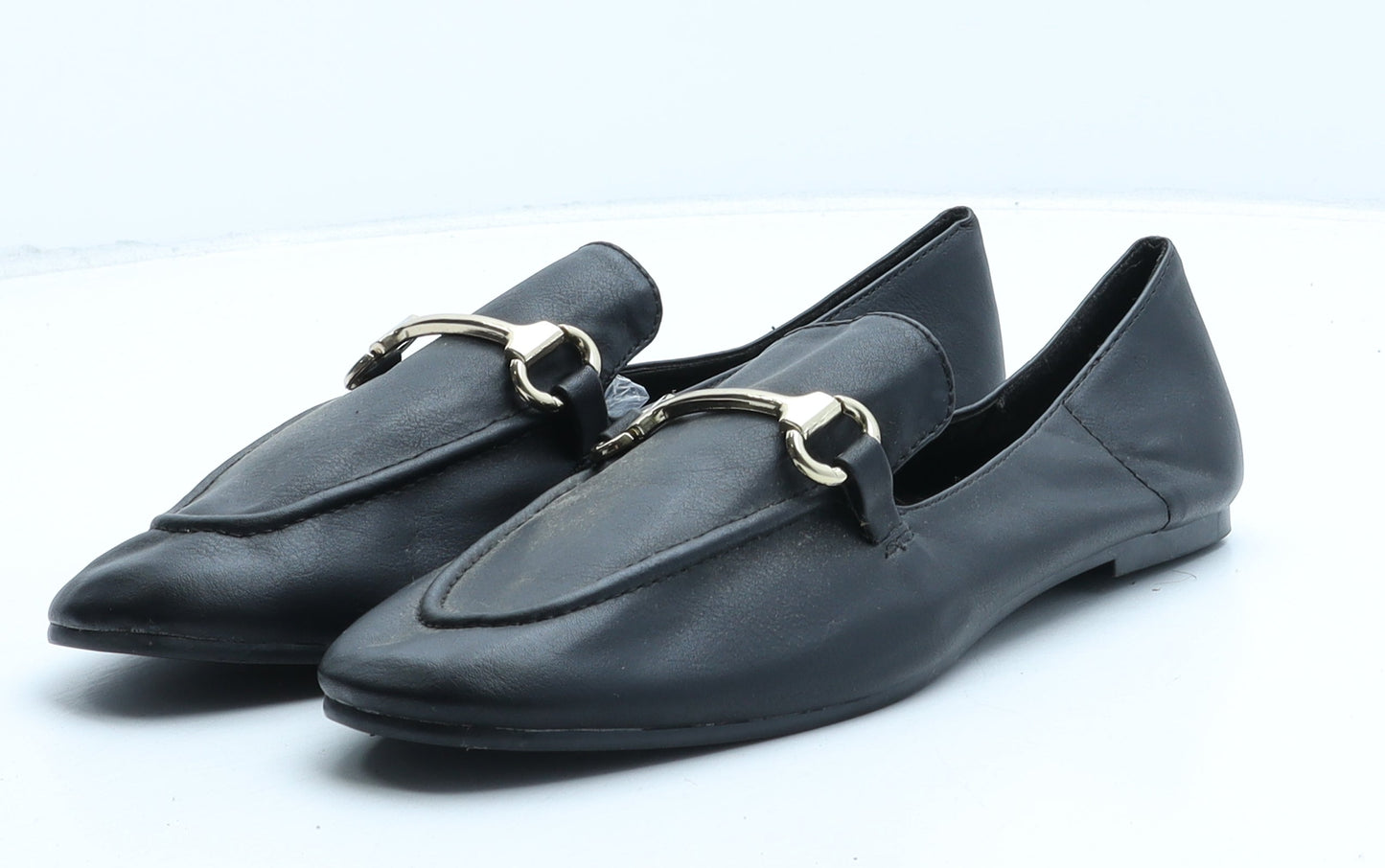 Atmosphere Womens Black Synthetic Loafer Casual UK 6