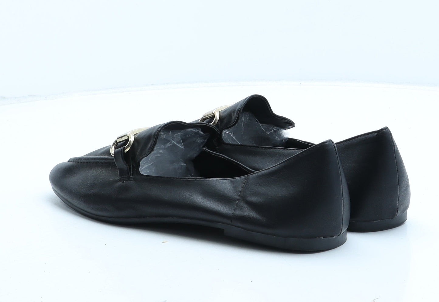 Atmosphere Womens Black Synthetic Loafer Casual UK 6