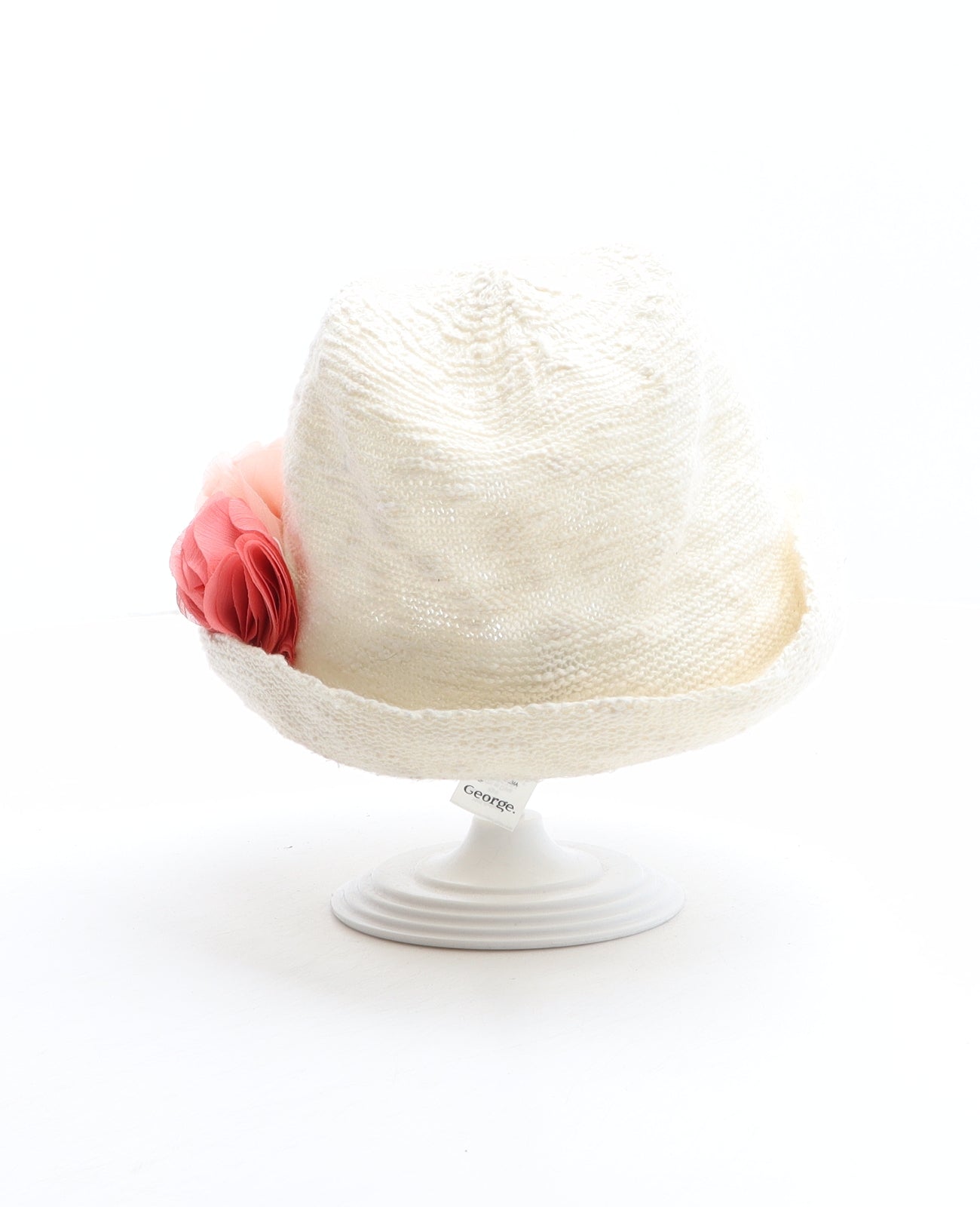 George Girls Beige Polyester Trilby One Size - Flower detail