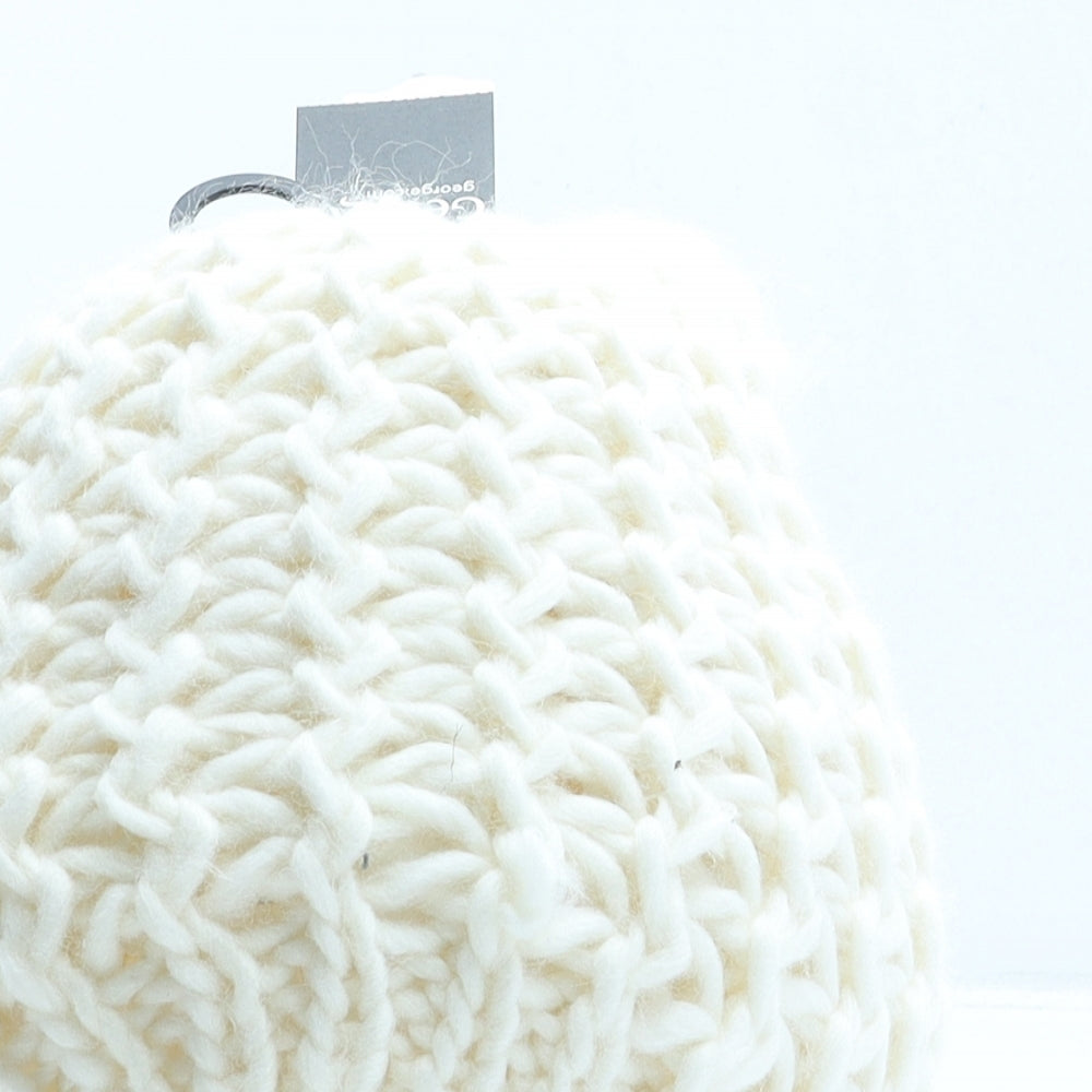 George Womens Beige Acrylic Beanie One Size