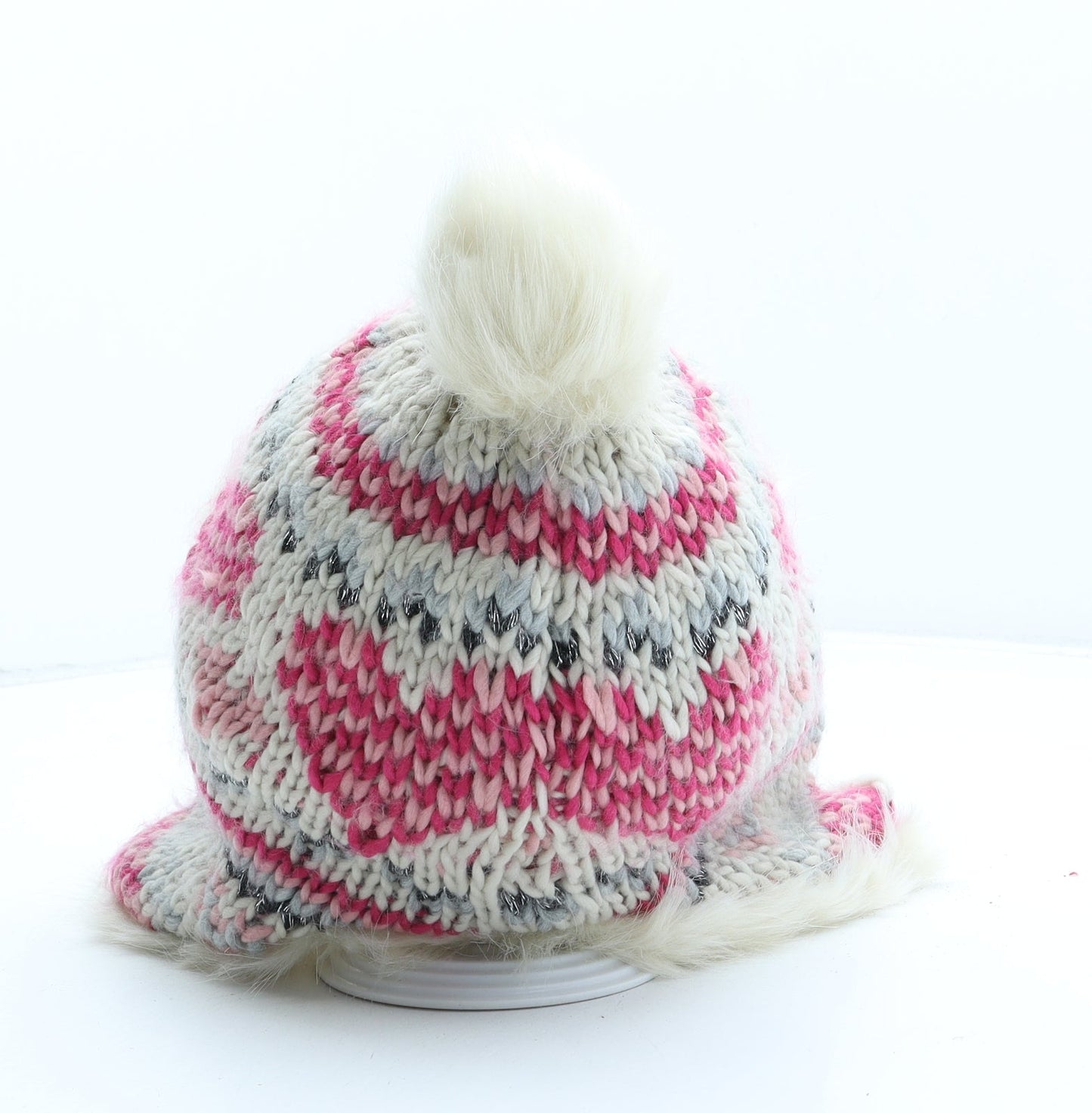 George Womens Multicoloured Geometric Acrylic Bonnet One Size
