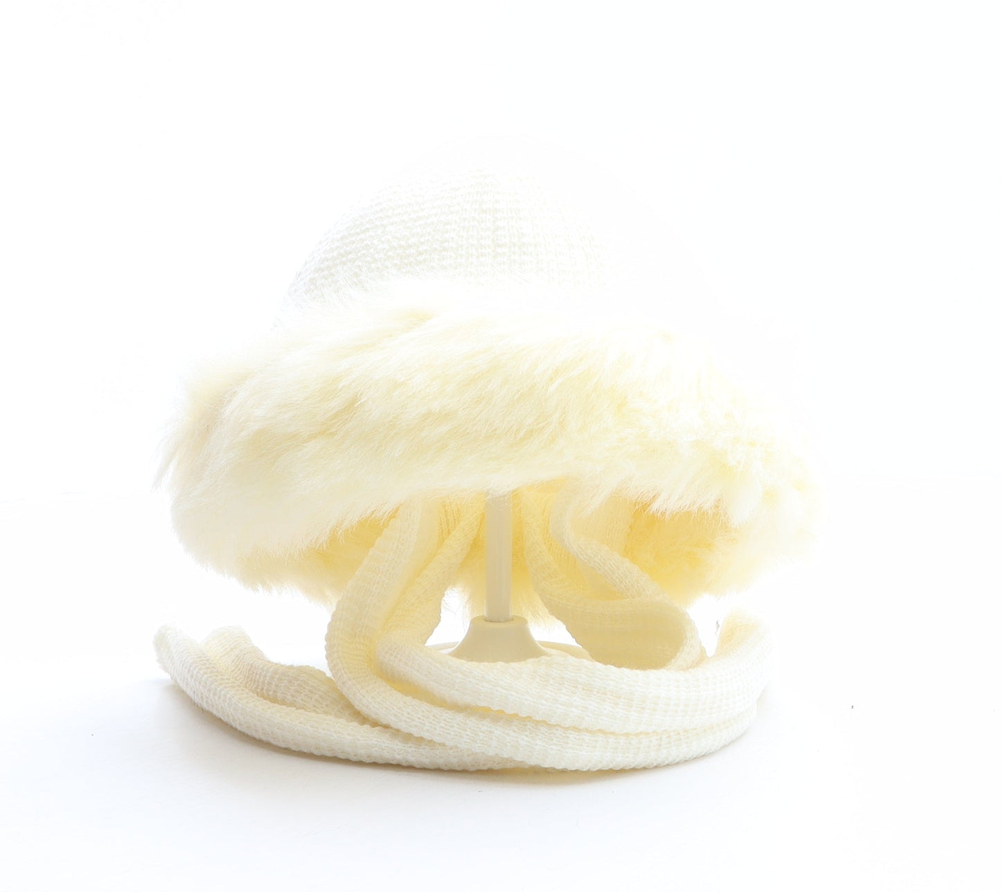 Preworn Girls Ivory Acrylic Cloche Size L
