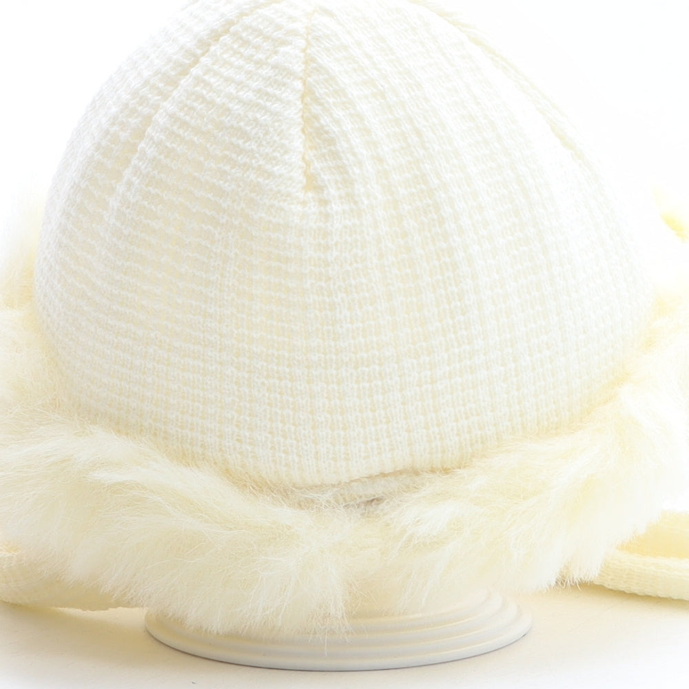 Preworn Girls Ivory Acrylic Cloche Size L