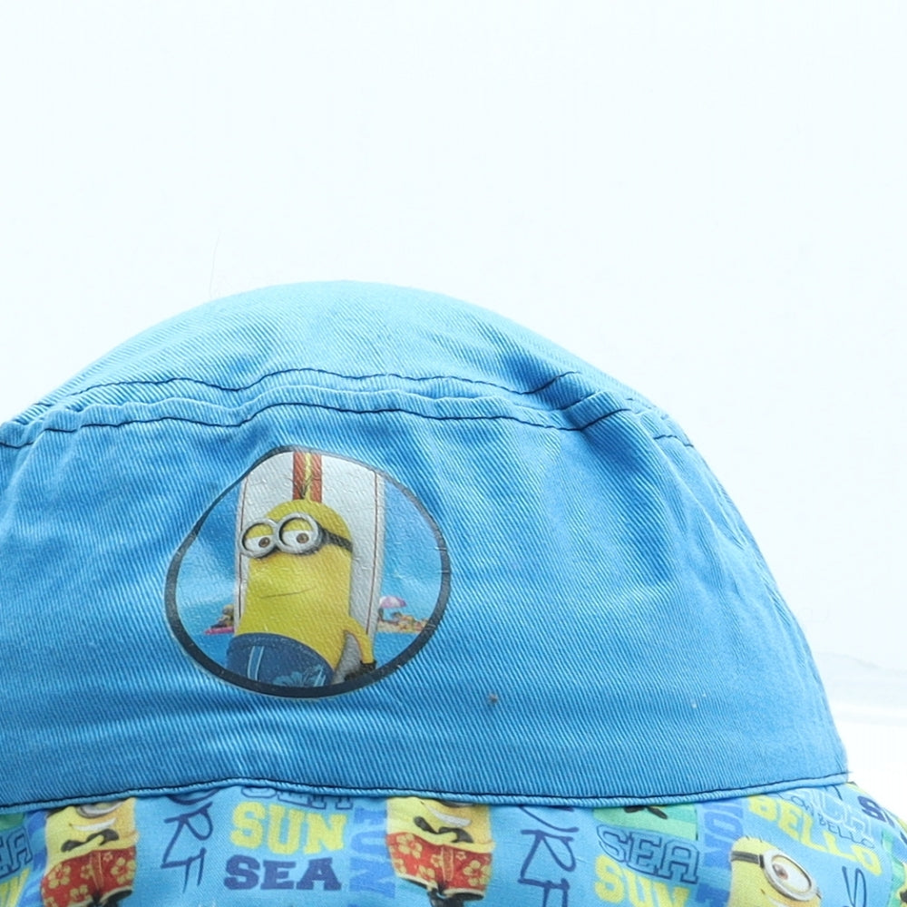 F&F Boys Blue Geometric Cotton Bucket Hat Size S - Minions