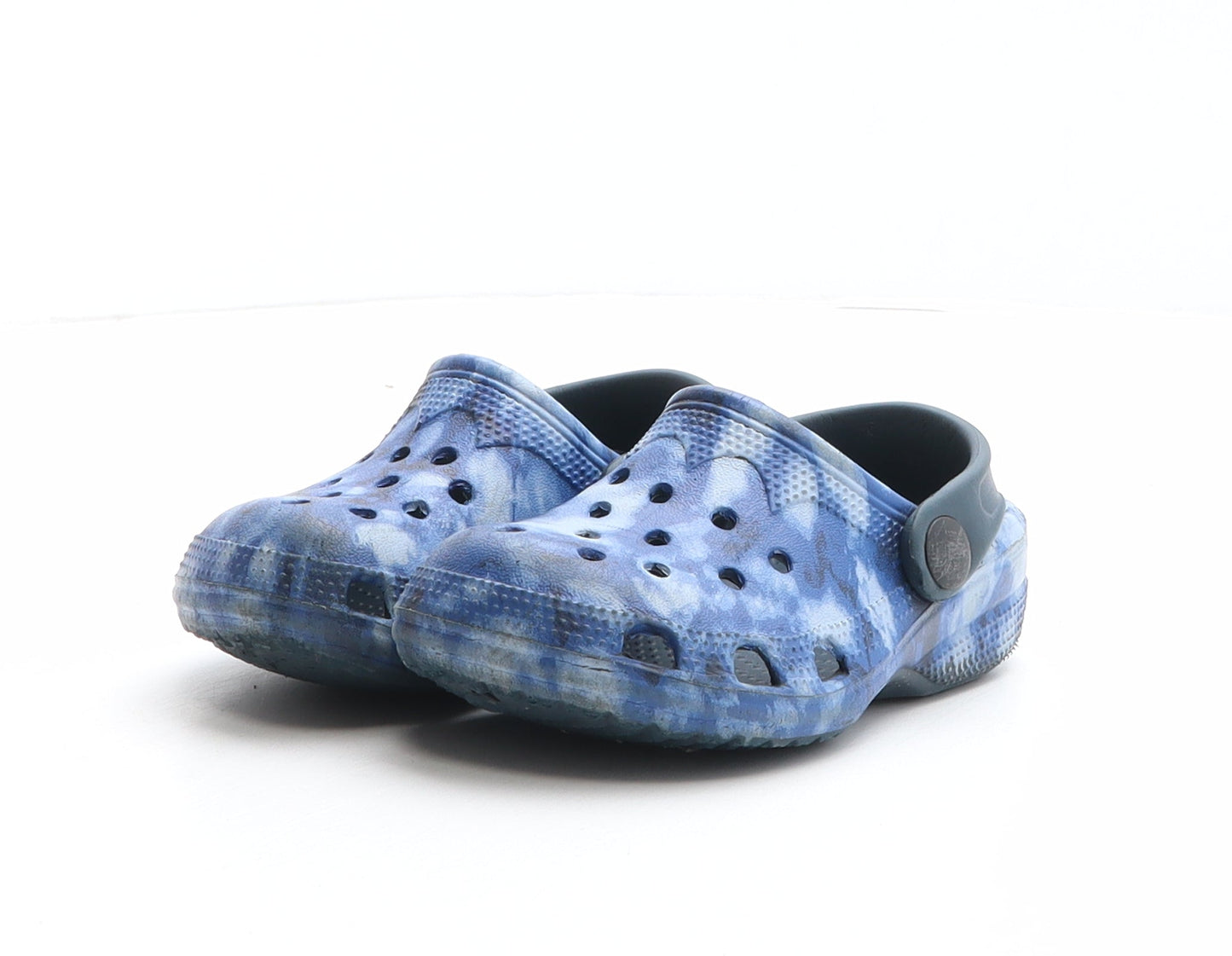 Preworn Boys Blue Tie Dye Synthetic Clog Casual UK 6