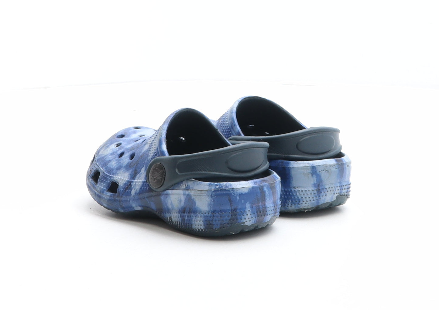 Preworn Boys Blue Tie Dye Synthetic Clog Casual UK 6