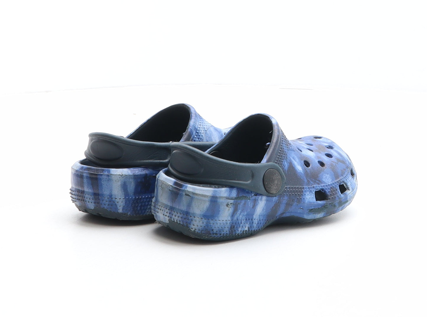 Preworn Boys Blue Tie Dye Synthetic Clog Casual UK 6