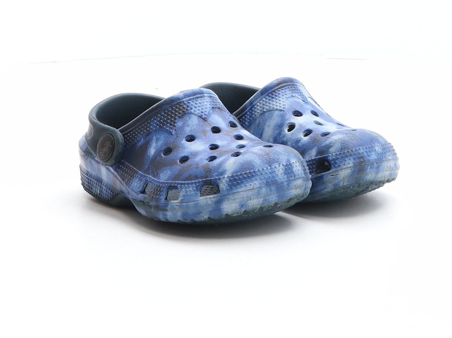 Preworn Boys Blue Tie Dye Synthetic Clog Casual UK 6