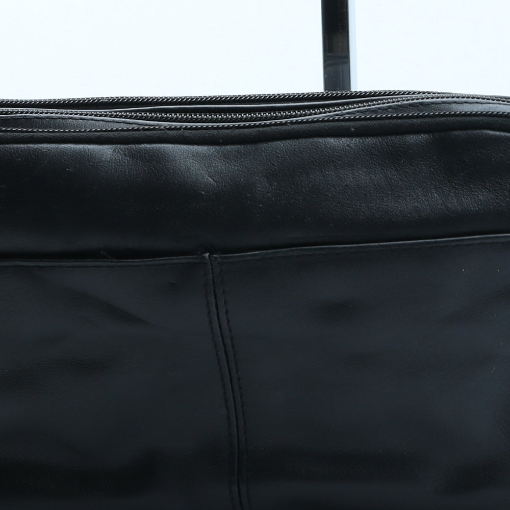 Preworn Womens Black Polyurethane Crossbody Size Small