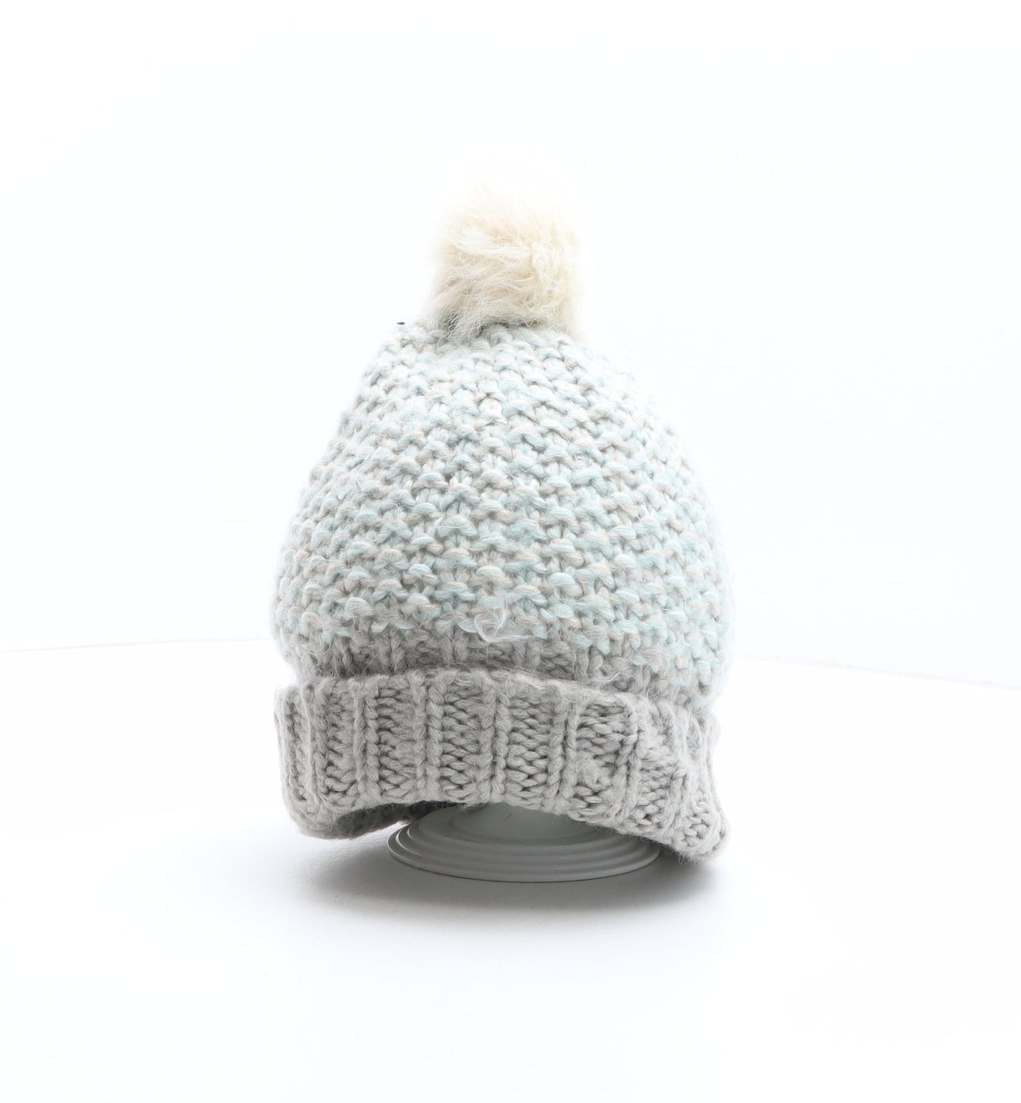 Preworn Womens Blue Acrylic Bobble Hat One Size