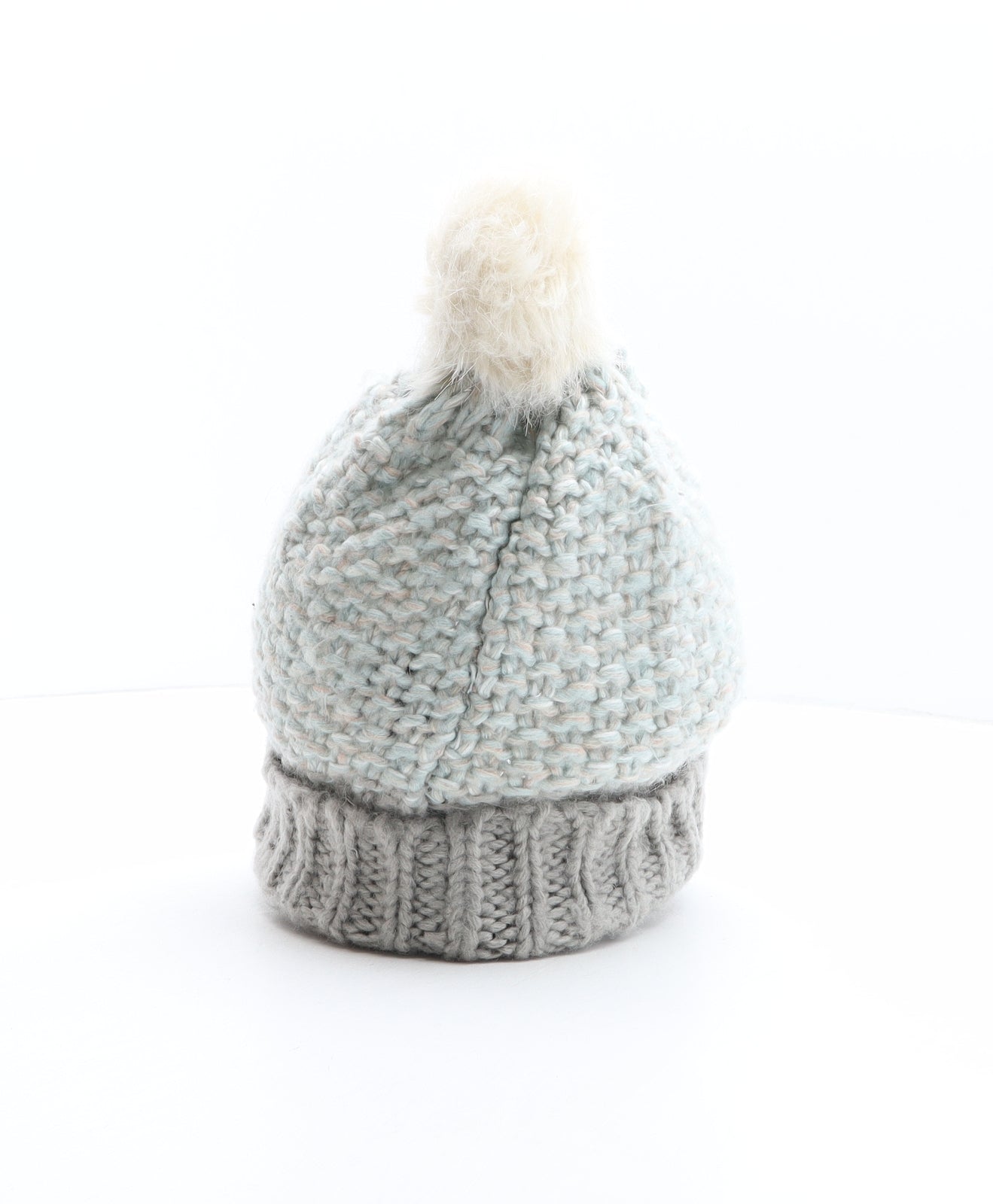 Preworn Womens Blue Acrylic Bobble Hat One Size
