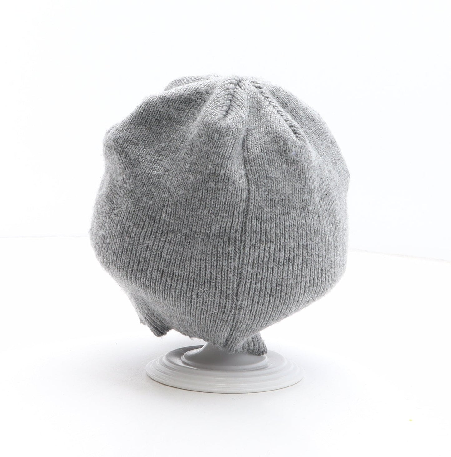 Preworn Girls Grey Acrylic Beanie One Size - Owl Design