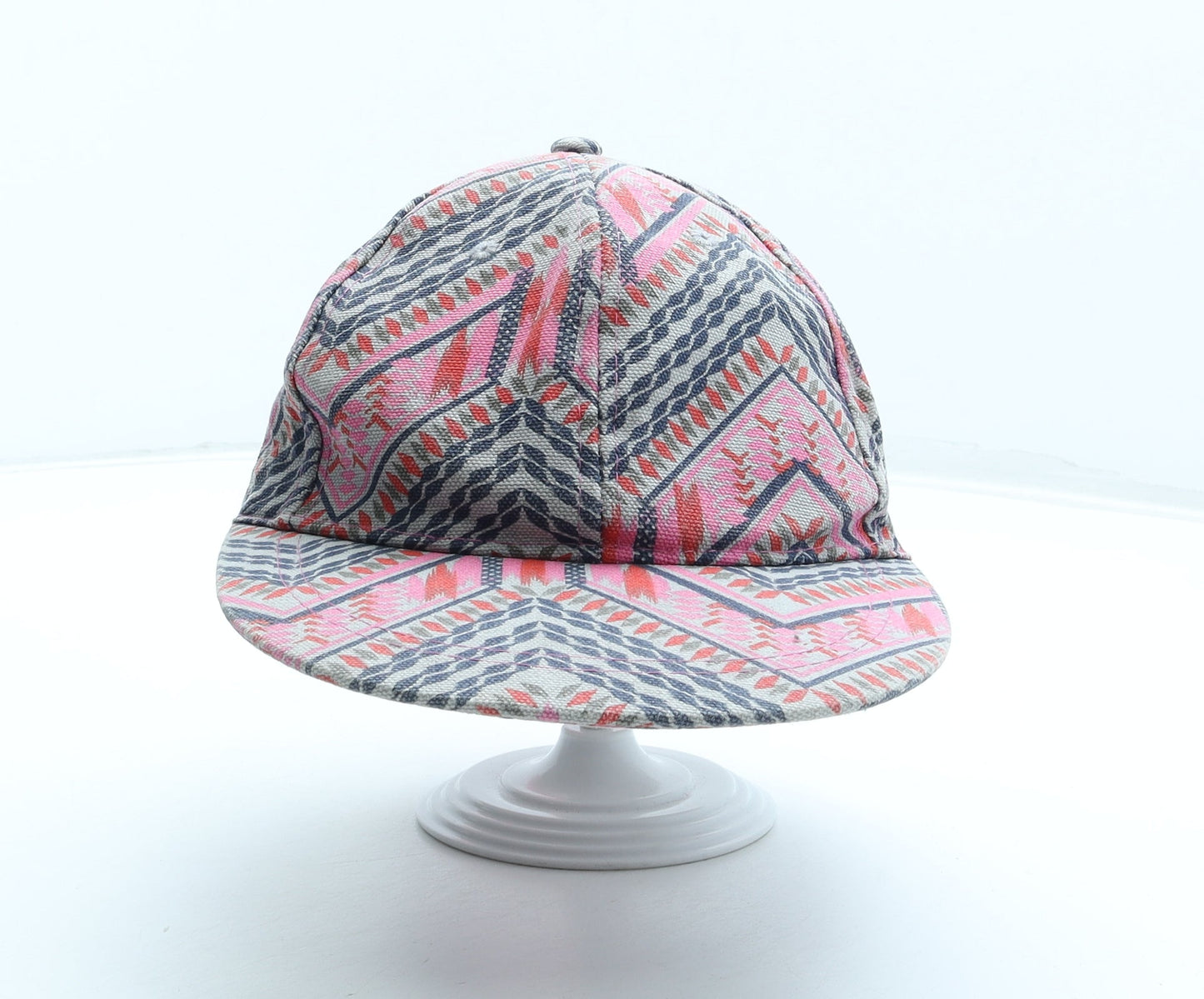 Preworn Girls Multicoloured Geometric Cotton Snapback Size Adjustable
