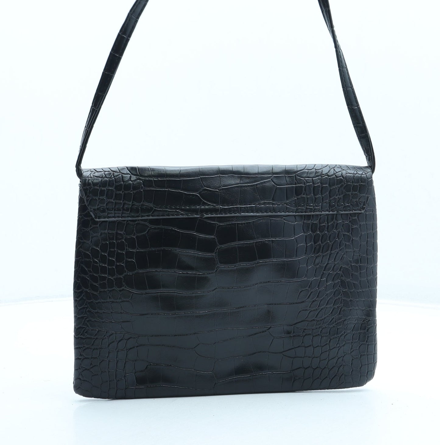George Womens Black Polyurethane Crossbody Size Small