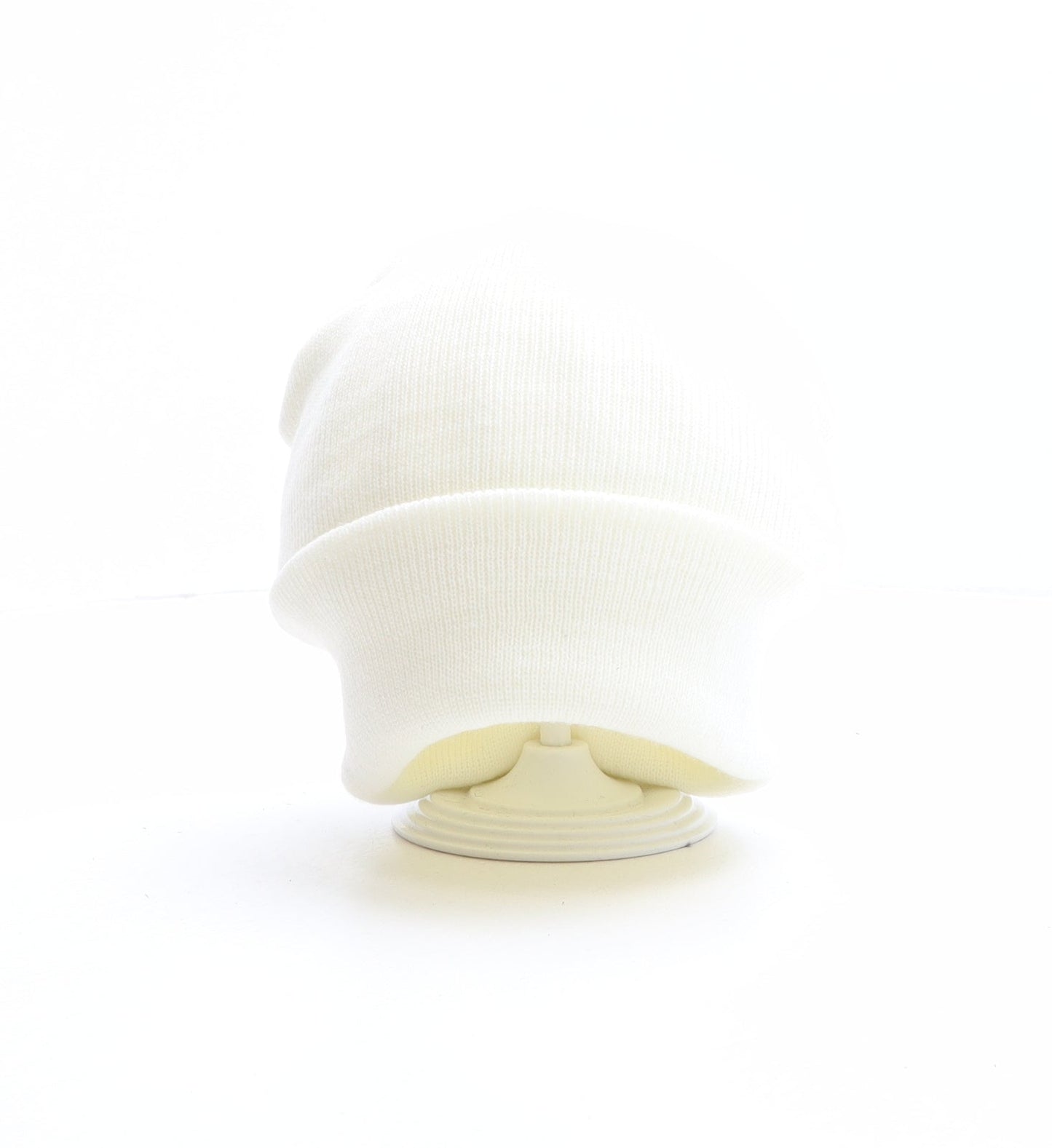 Primark Womens White Acrylic Beanie One Size