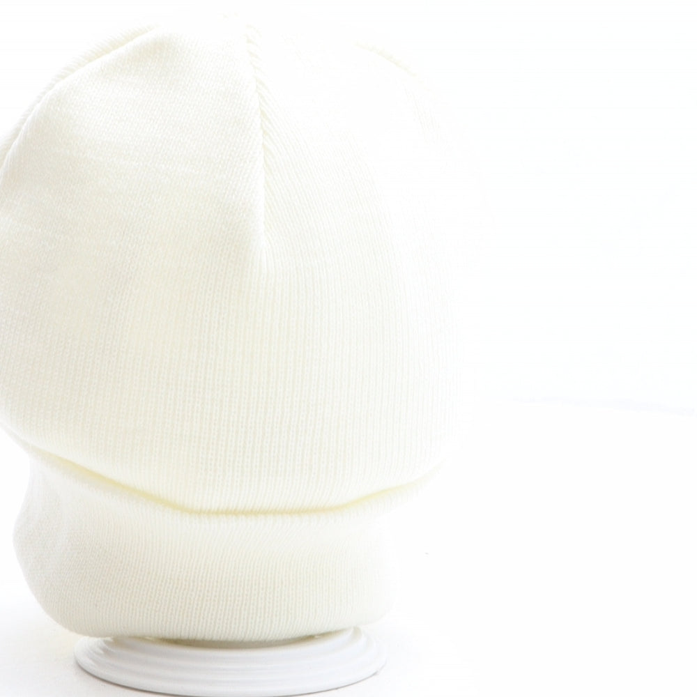 Primark Womens White Acrylic Beanie One Size