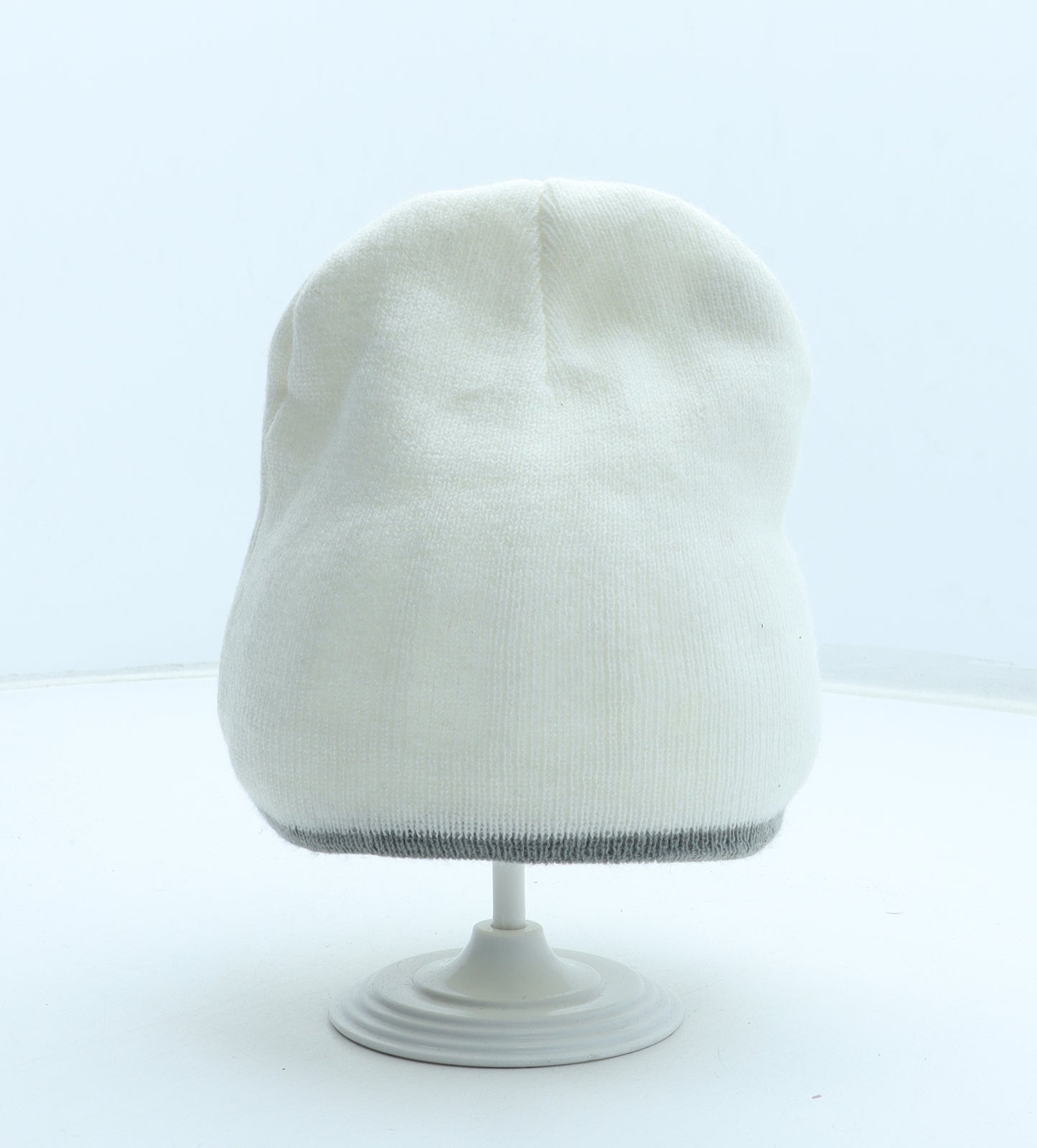 Preworn Boys White Acrylic Beanie One Size