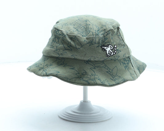 F&F Boys Green Geometric 100% Cotton Bucket Hat One Size - Safari Size 9-12 Months
