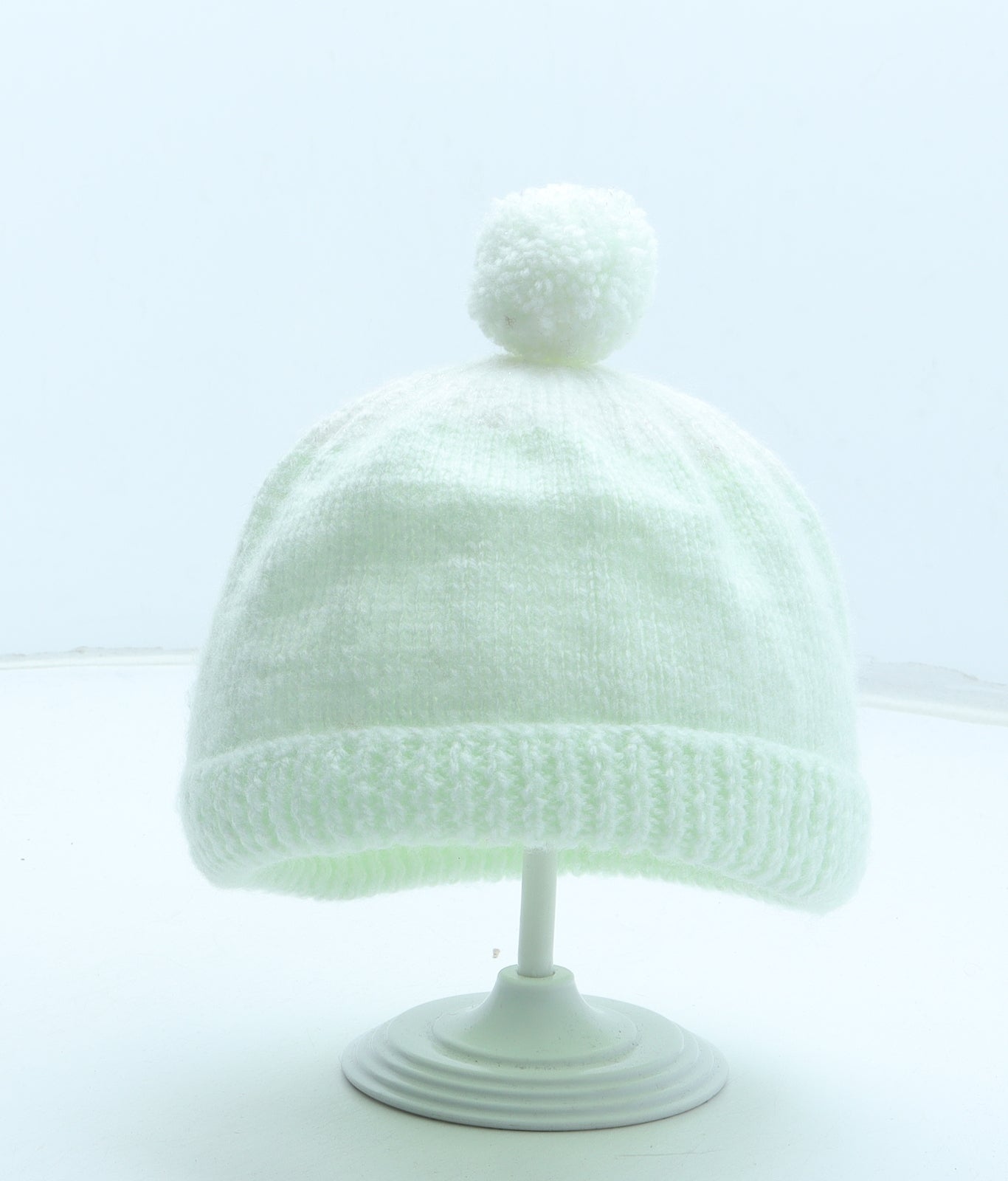 Preworn Girls Green Acrylic Bobble Hat Size S