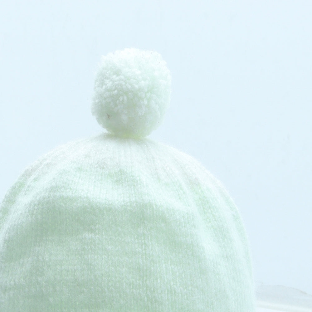 Preworn Girls Green Acrylic Bobble Hat Size S
