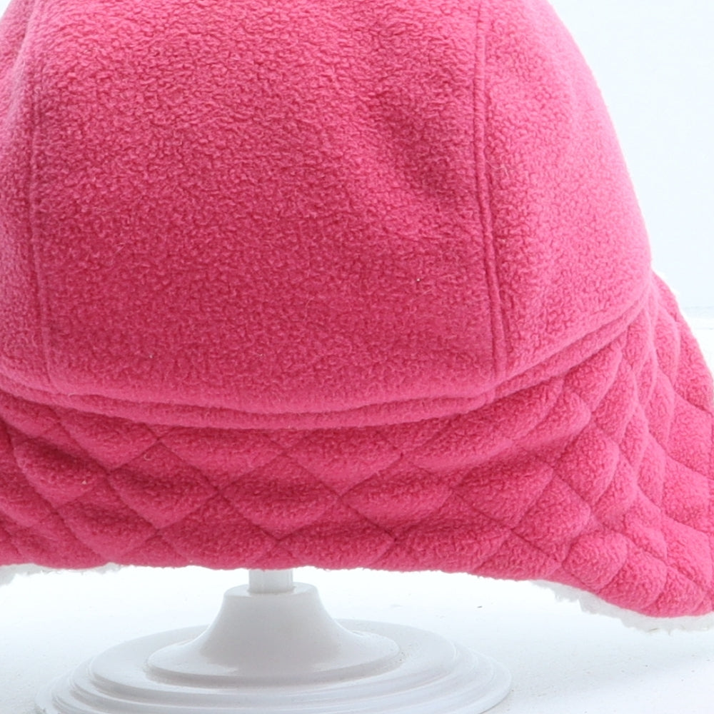 George Girls Pink Polyester Trapper Hat One Size - UK 6-12 Months