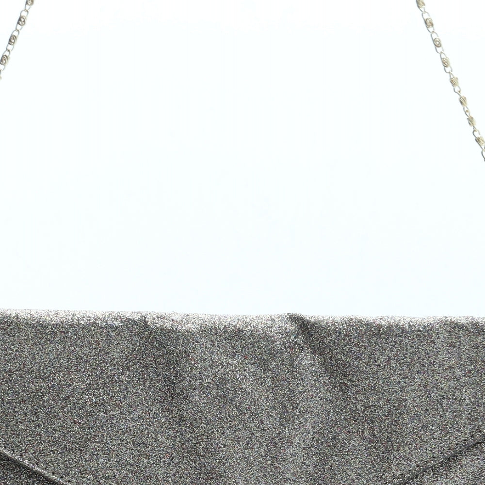 Preworn Womens Grey Polyester Clutch Size Medium - Bag Depth 1cm