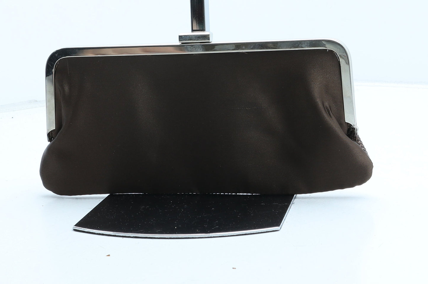 Preworn Womens Brown Polyester Clutch Size Small