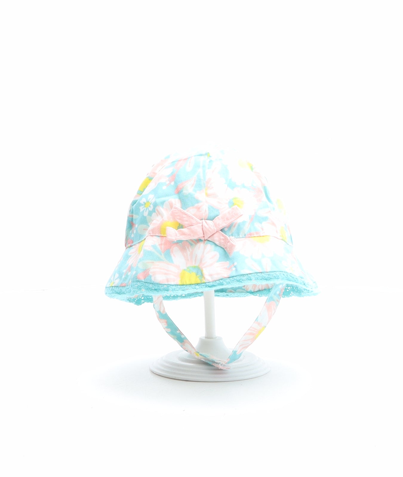 Preworn Girls Multicoloured Floral 100% Cotton Bucket Hat One Size - Size 3-6 months