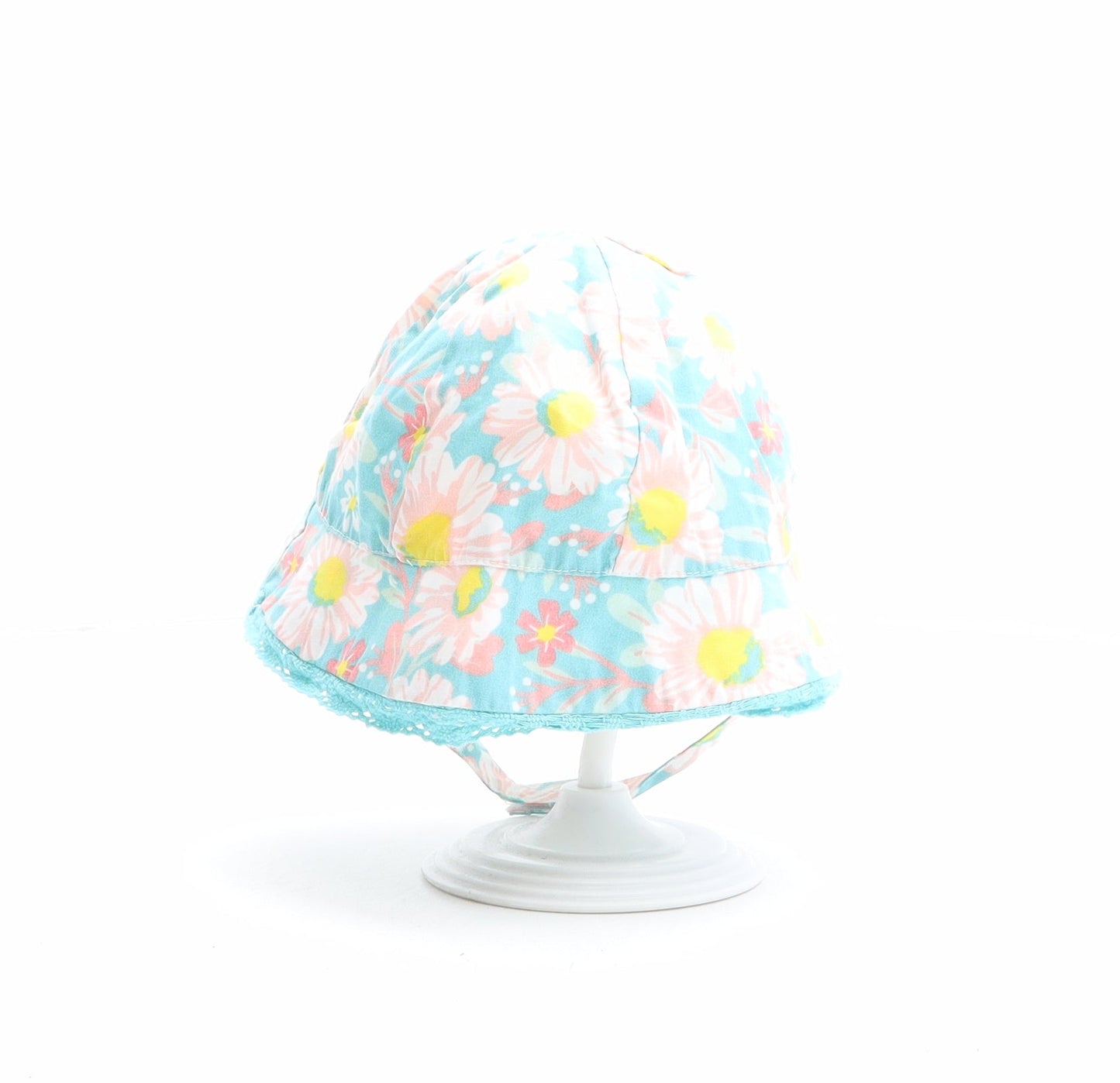 Preworn Girls Multicoloured Floral 100% Cotton Bucket Hat One Size - Size 3-6 months