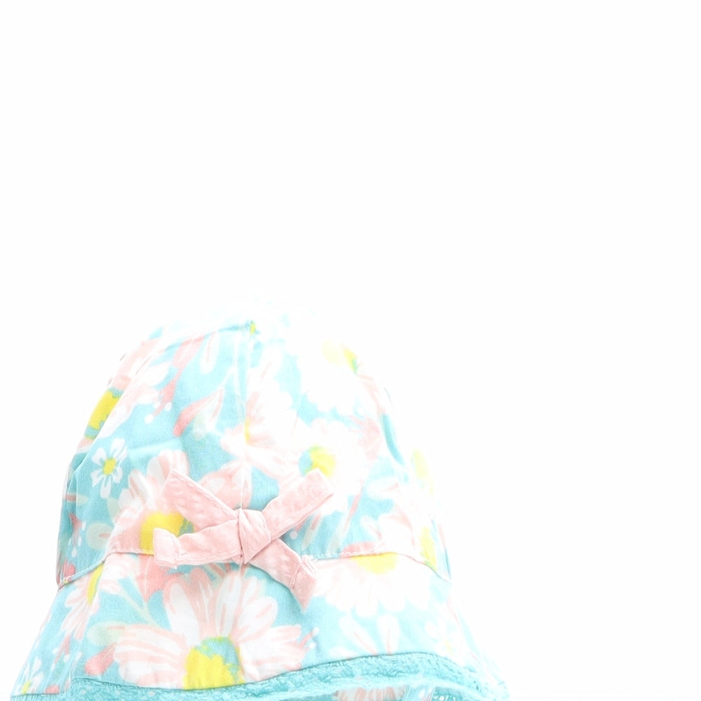 Preworn Girls Multicoloured Floral 100% Cotton Bucket Hat One Size - Size 3-6 months