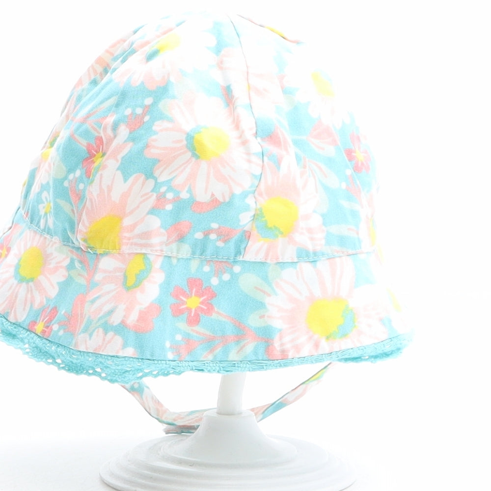 Preworn Girls Multicoloured Floral 100% Cotton Bucket Hat One Size - Size 3-6 months