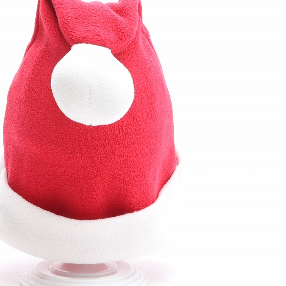 George Boys Red Polyester Bobble Hat One Size - Size 12-18 months, Santa Hat, Christmas