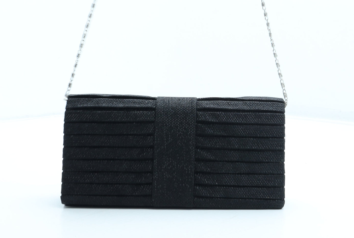 Preworn Womens Black Polyester Clutch Size Small