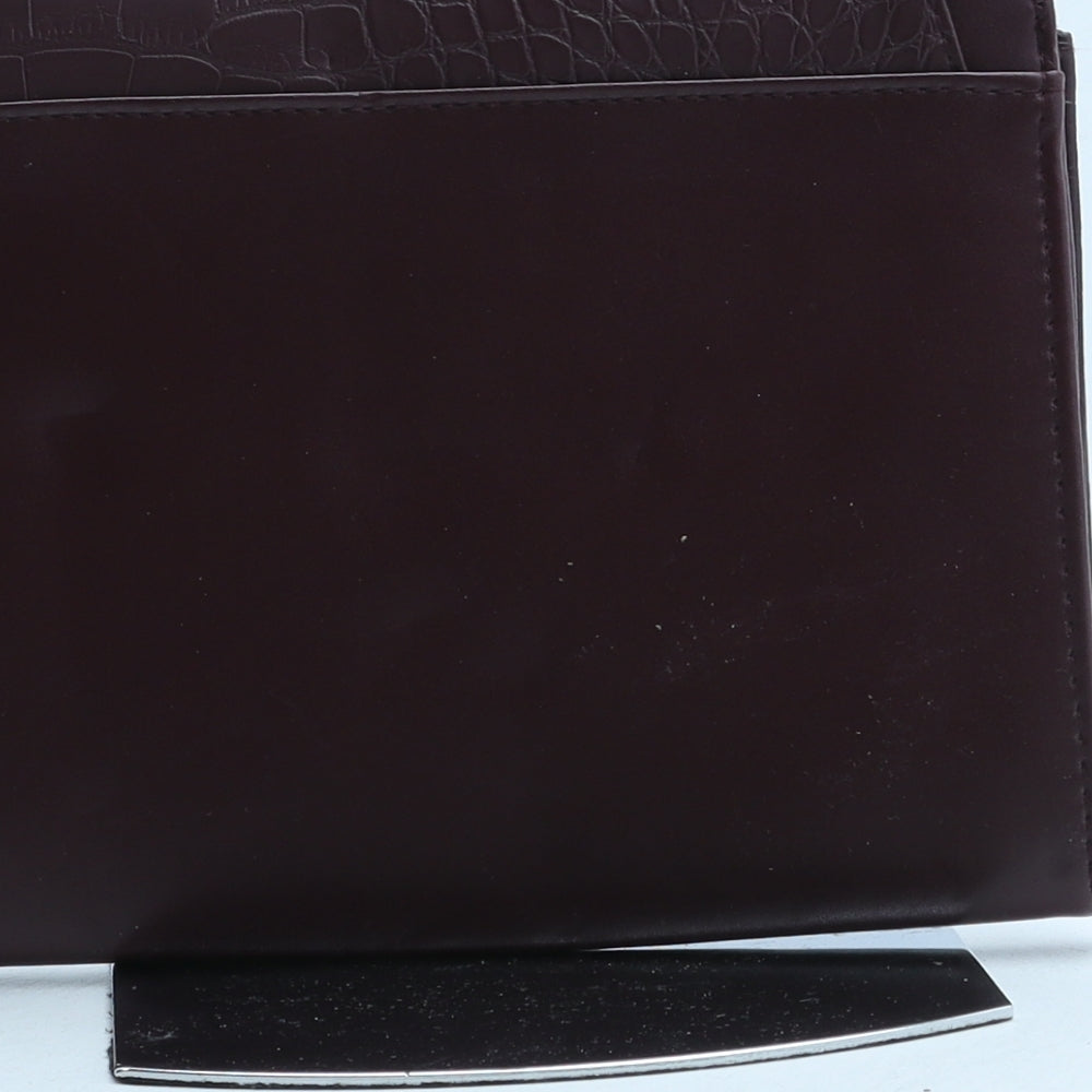 Atmosphere Womens Purple Polyurethane Clutch Size Small - Croc Texture