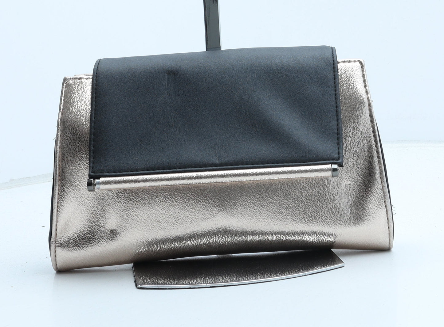 Atmosphere Womens Gold Polyurethane Clutch Size Small