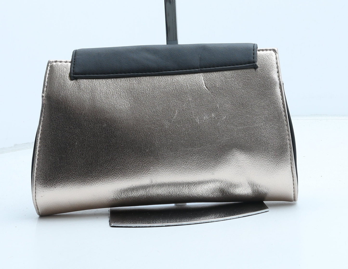 Atmosphere Womens Gold Polyurethane Clutch Size Small