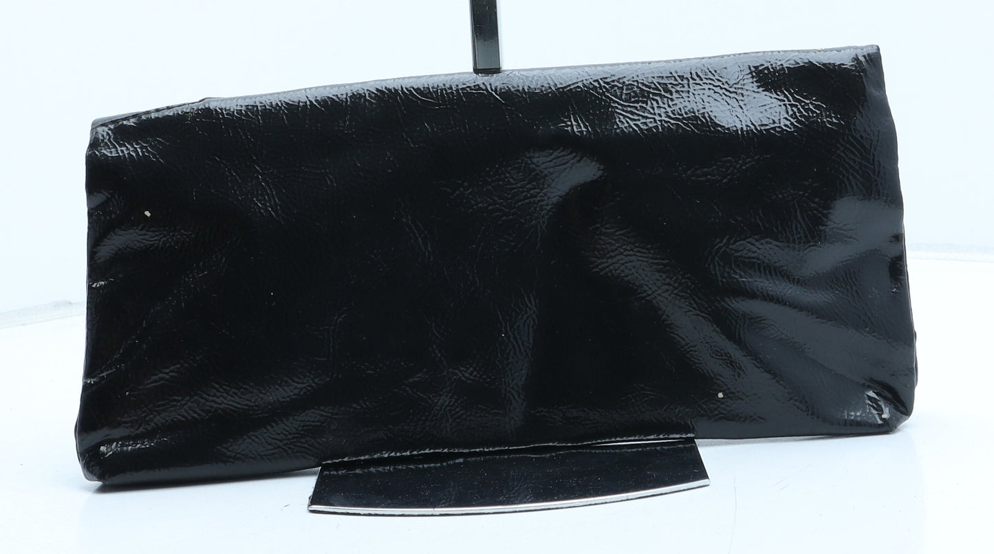 Atmosphere Womens Black Polyurethane Clutch Size Medium