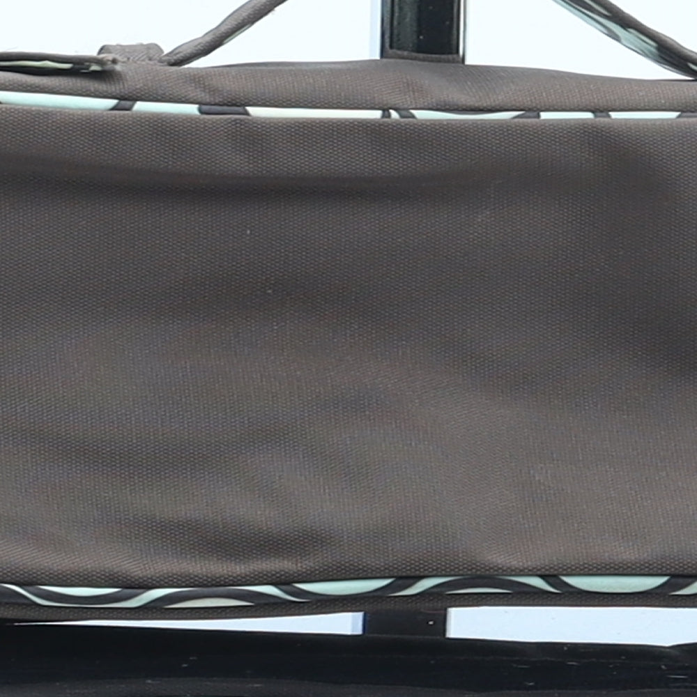 Preworn Womens Brown Geometric Polyester Clutch Size Small