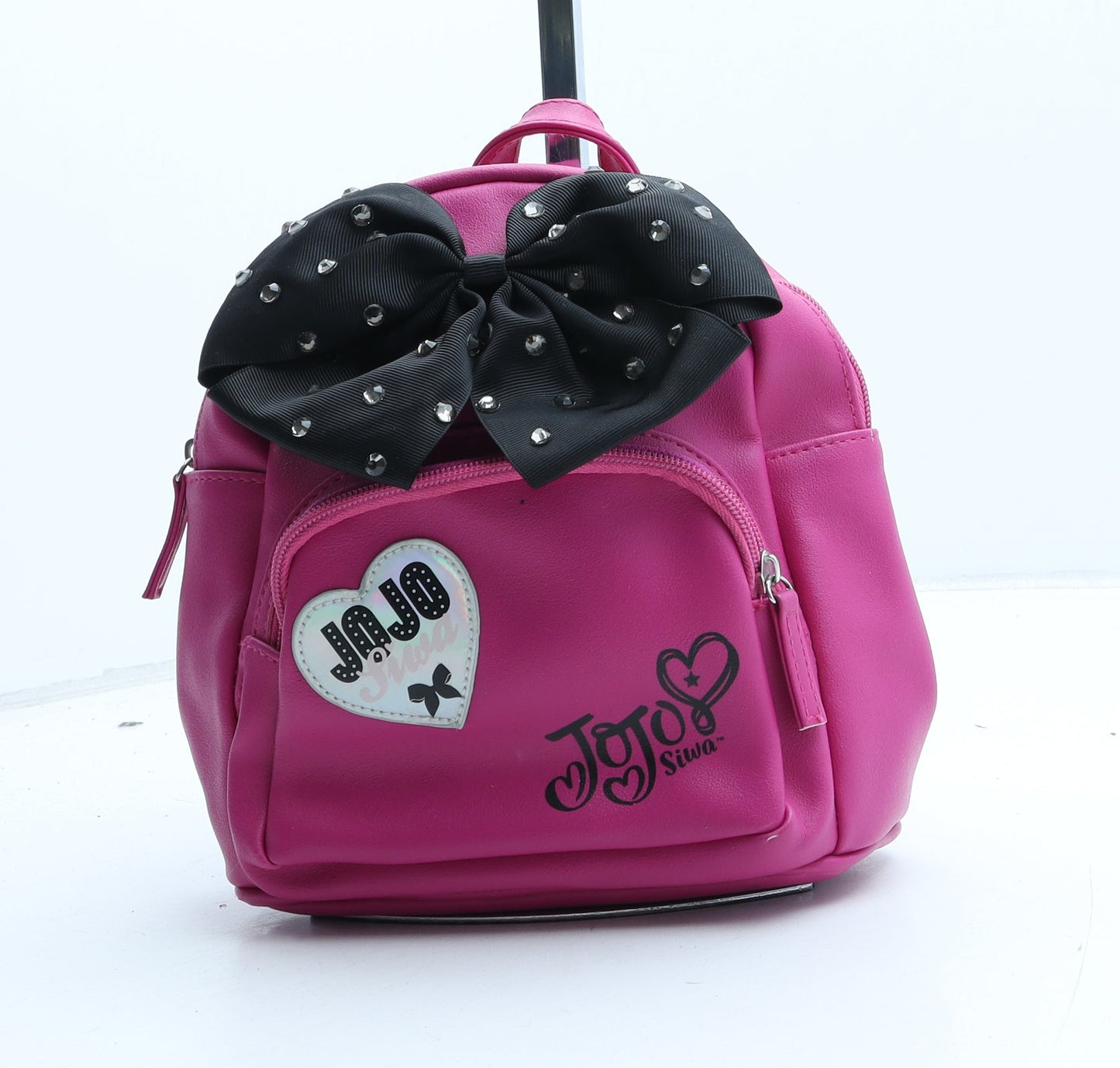Primark Girls Pink Polyurethane Backpack Size Small Zip - Jojo Siwa