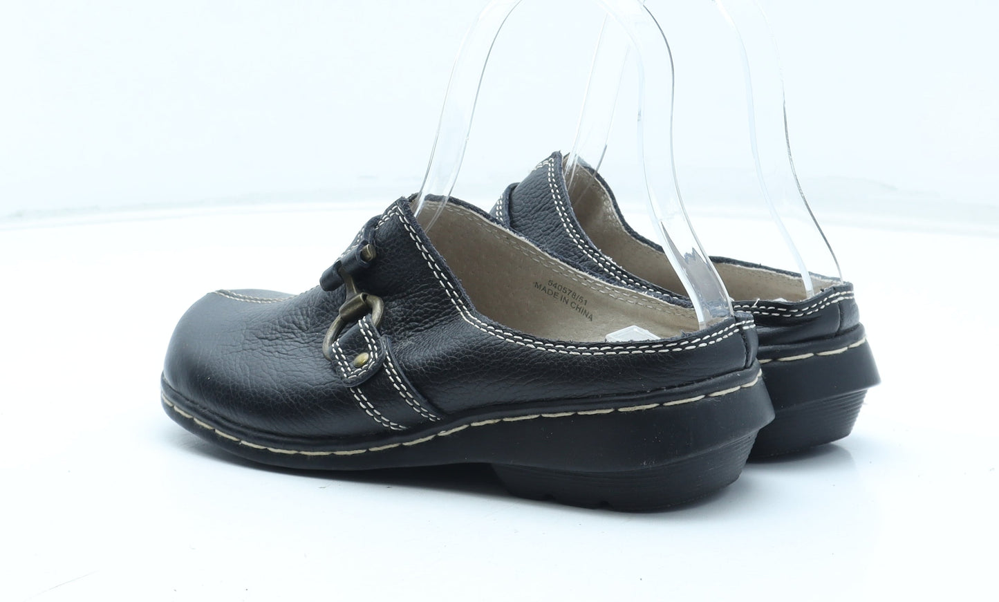 Gluv Your Feet Womens Black Leather Slip On Flat UK