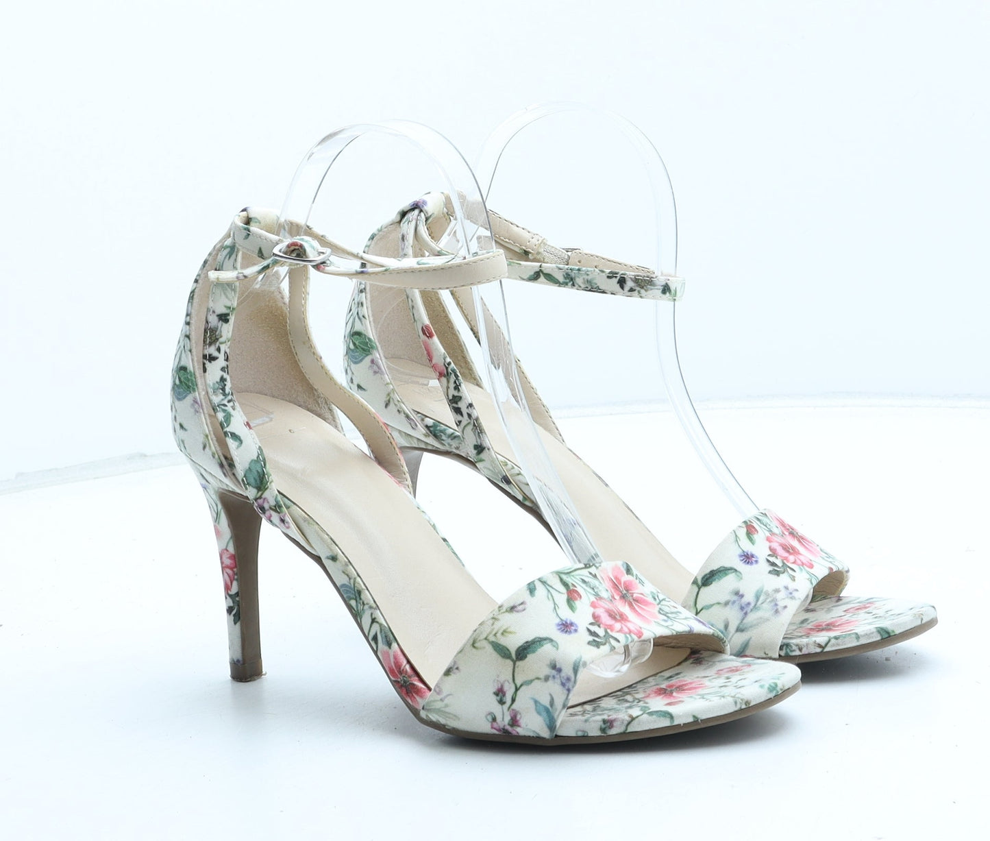 Marks and Spencer Womens Multicoloured Floral Synthetic Strappy Heel UK